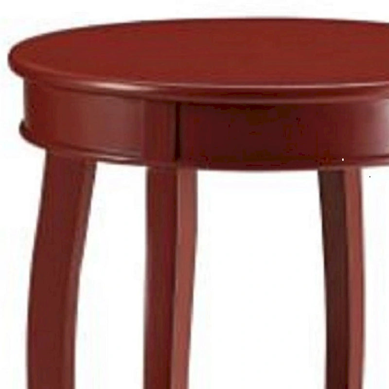 Versatile 24-Inch Solid Wood Round End Table with Shelf Perfect for Bedroom or Living Room - 24 H x 18 W x 18 D