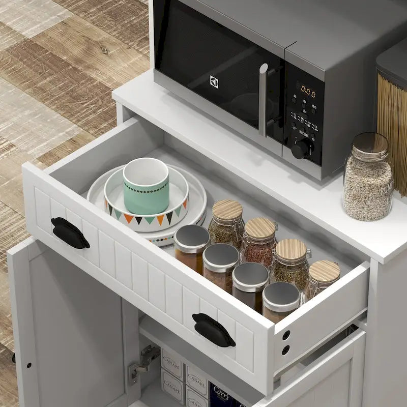 Microwave Cabinet With Storage Drawer(no include stool)