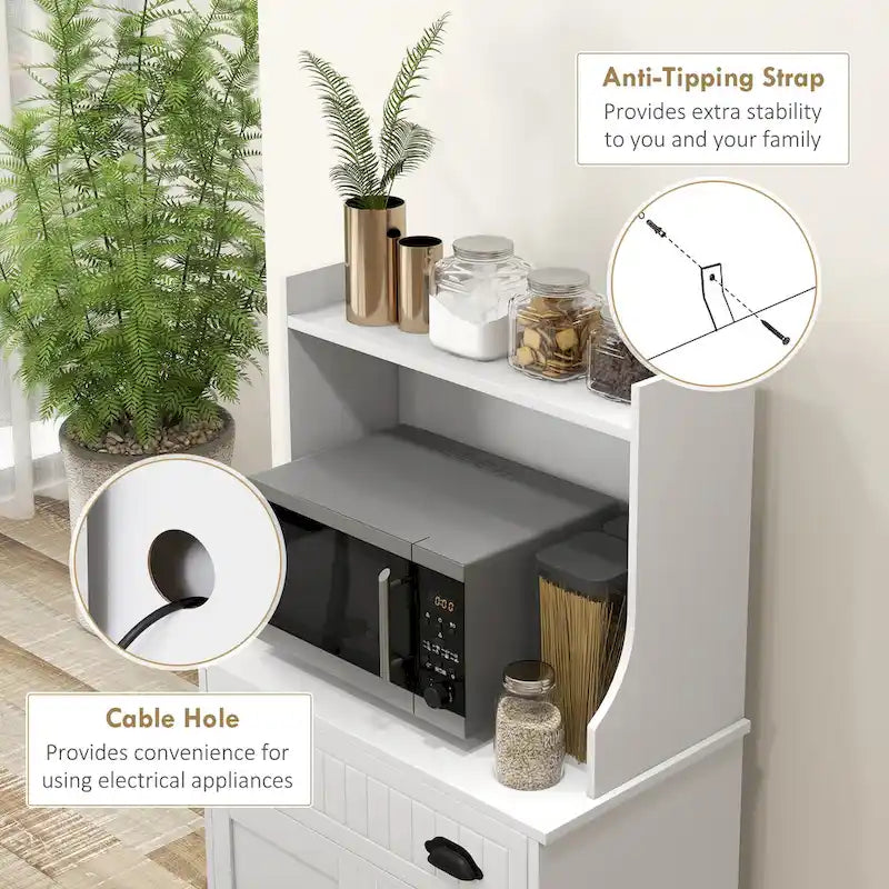 Microwave Cabinet With Storage Drawer(no include stool)