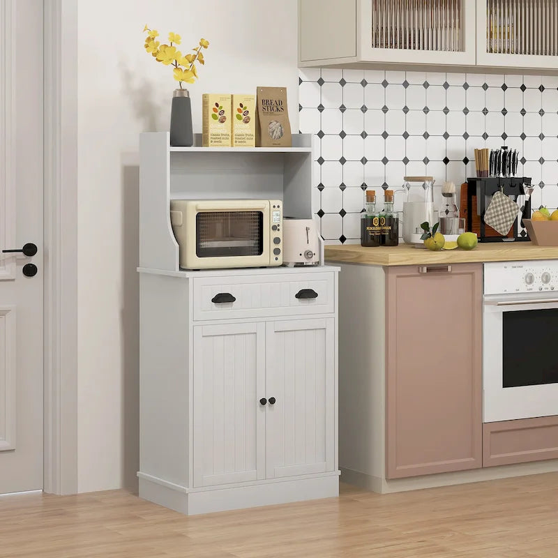 Microwave Cabinet With Storage Drawer(no include stool)