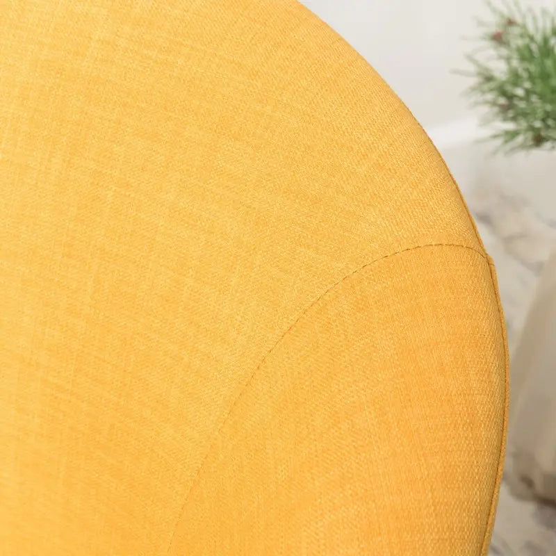 Upholstered Fabric Armchair with Curved Arms and Black Legs