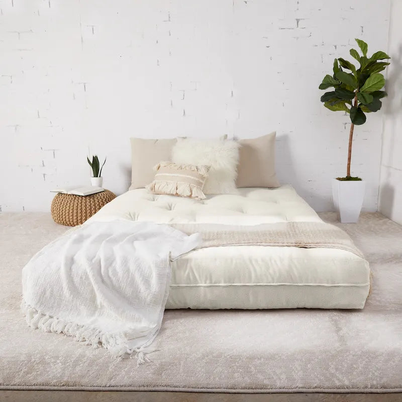 Queen 10-Inch Futon Mattress with Tufted Cover