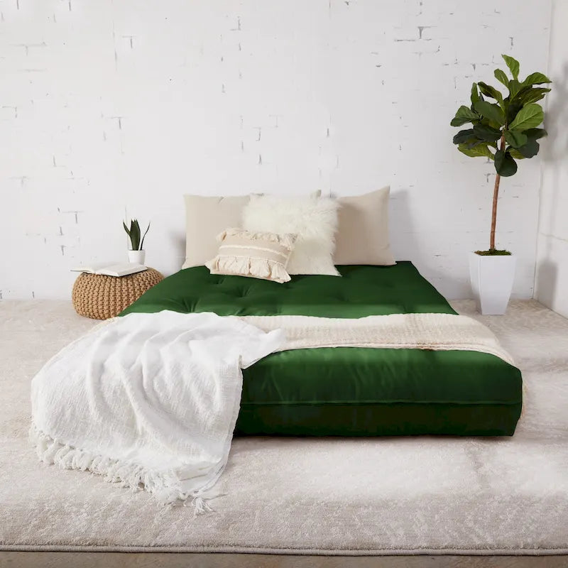 Queen 10-Inch Futon Mattress with Tufted Cover