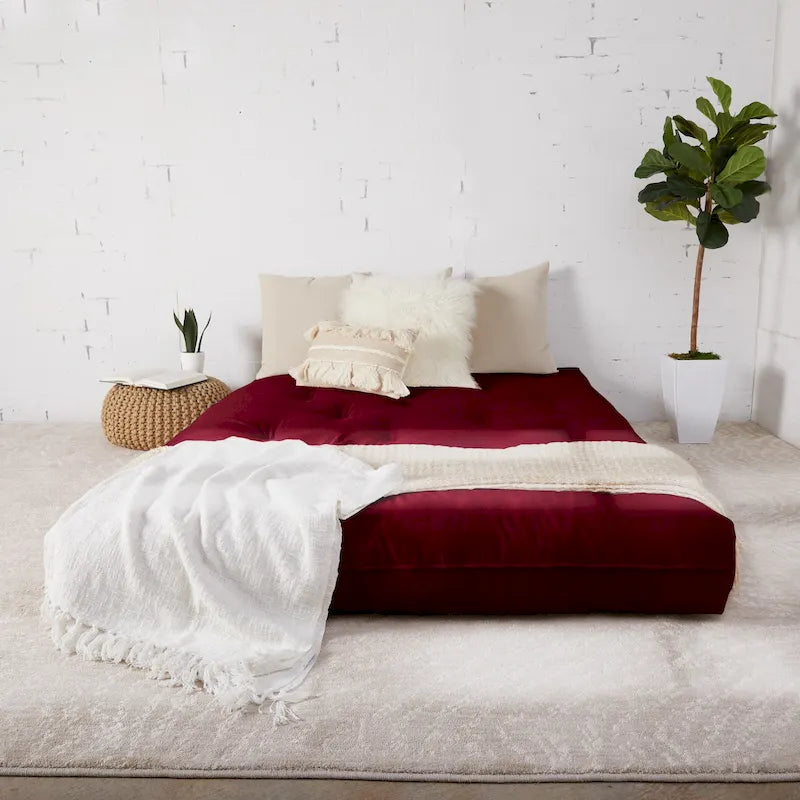 Queen 10-Inch Futon Mattress with Tufted Cover