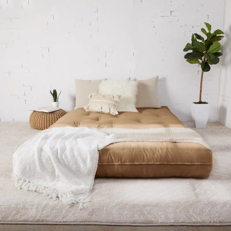 Queen 10-Inch Futon Mattress with Tufted Cover