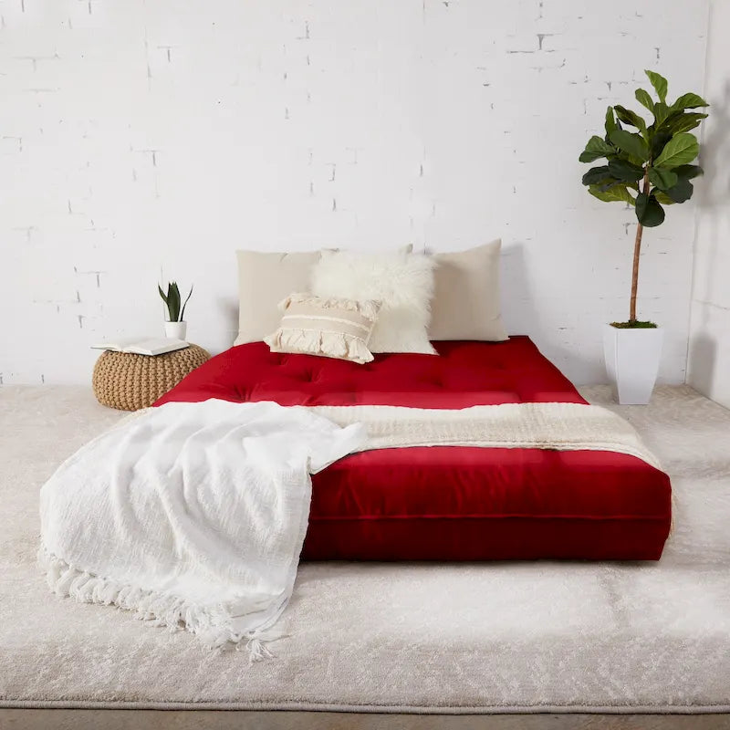 Queen 10-Inch Futon Mattress with Tufted Cover