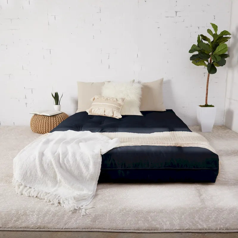 Queen 10-Inch Futon Mattress with Tufted Cover