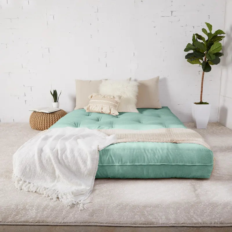 Queen 10-Inch Futon Mattress with Tufted Cover