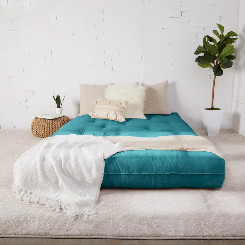 10-Zoll-Futonmatratze in Queen-Size mit gestepp­tem Bezug