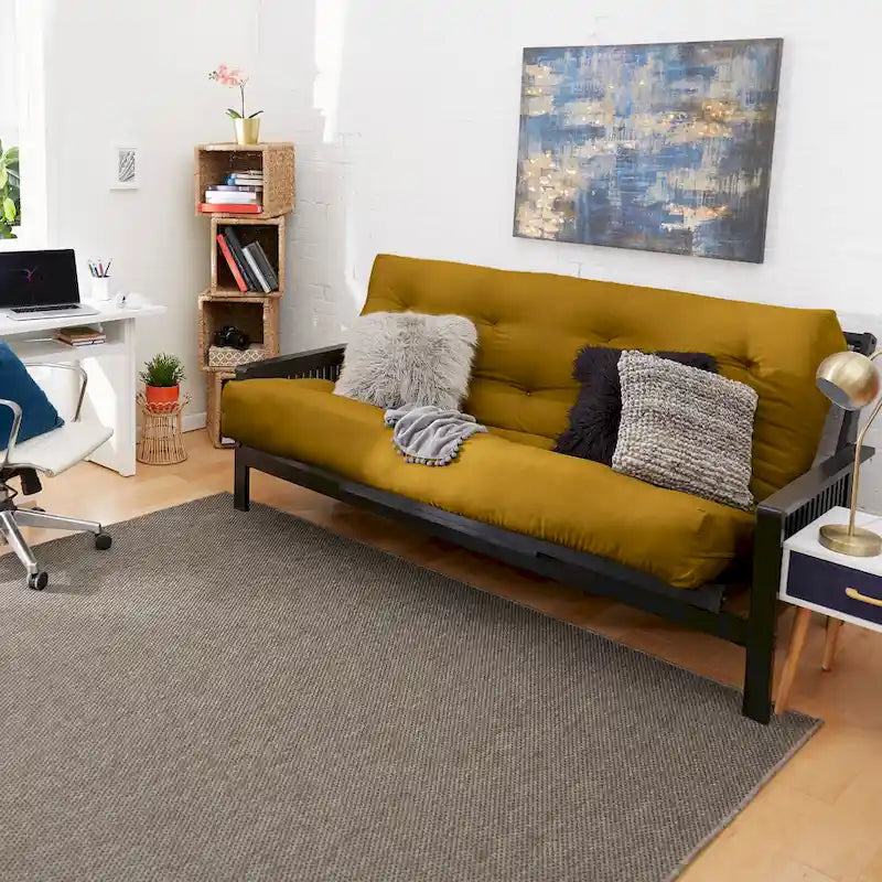 10-Zoll-Futonmatratze in Queen-Size mit gestepp­tem Bezug