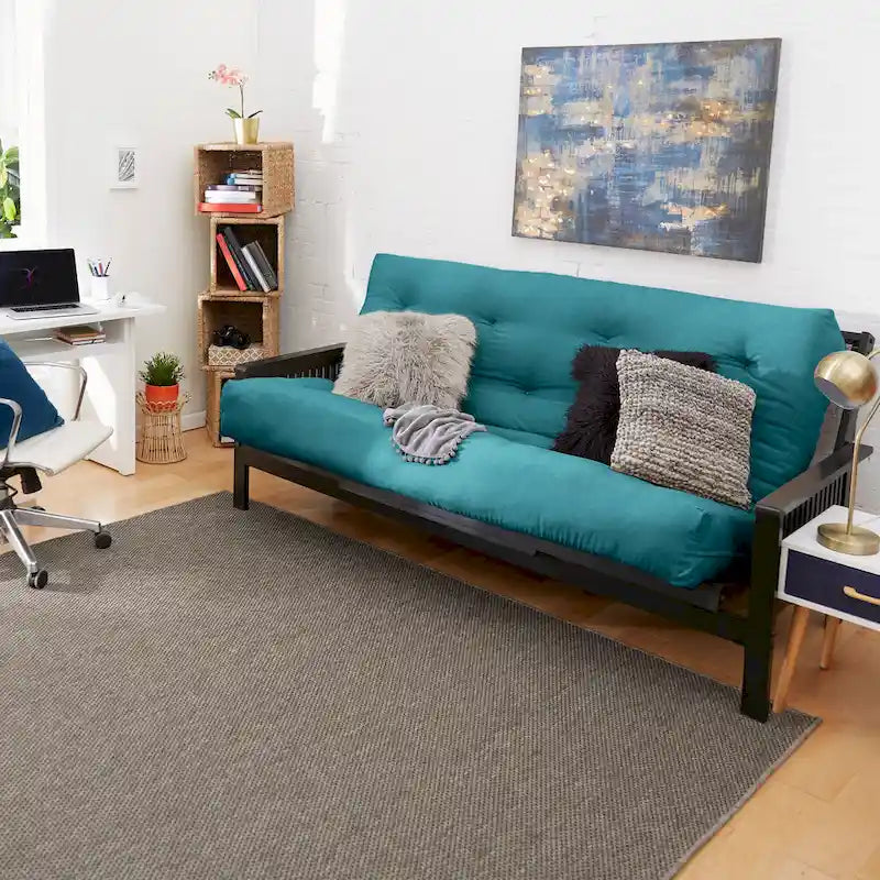 10-Zoll-Futonmatratze in Queen-Size mit gestepp­tem Bezug