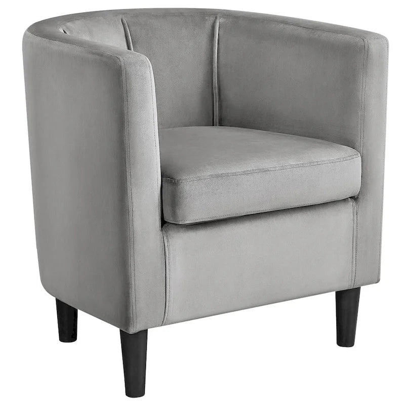 Modern Velvet Barrel Chair