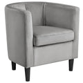 Modern Velvet Barrel Chair