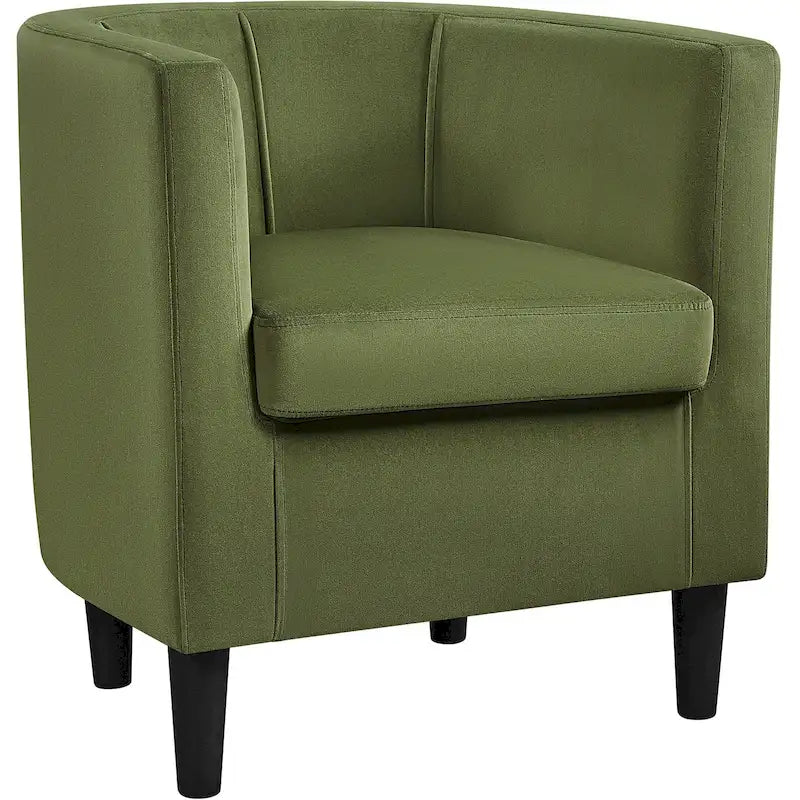 Modern Velvet Barrel Chair