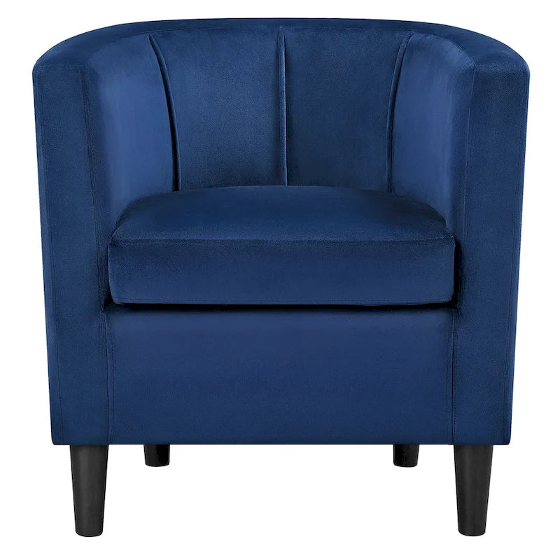 Modern Velvet Barrel Chair