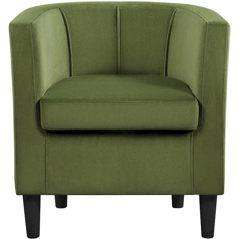 Modern Velvet Barrel Chair