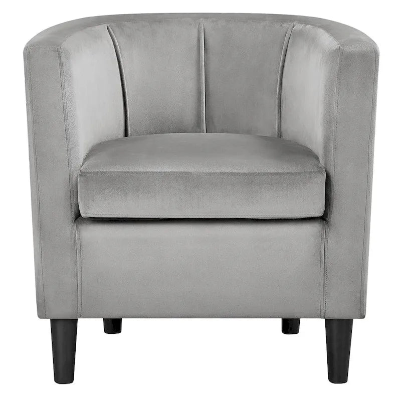 Modern Velvet Barrel Chair
