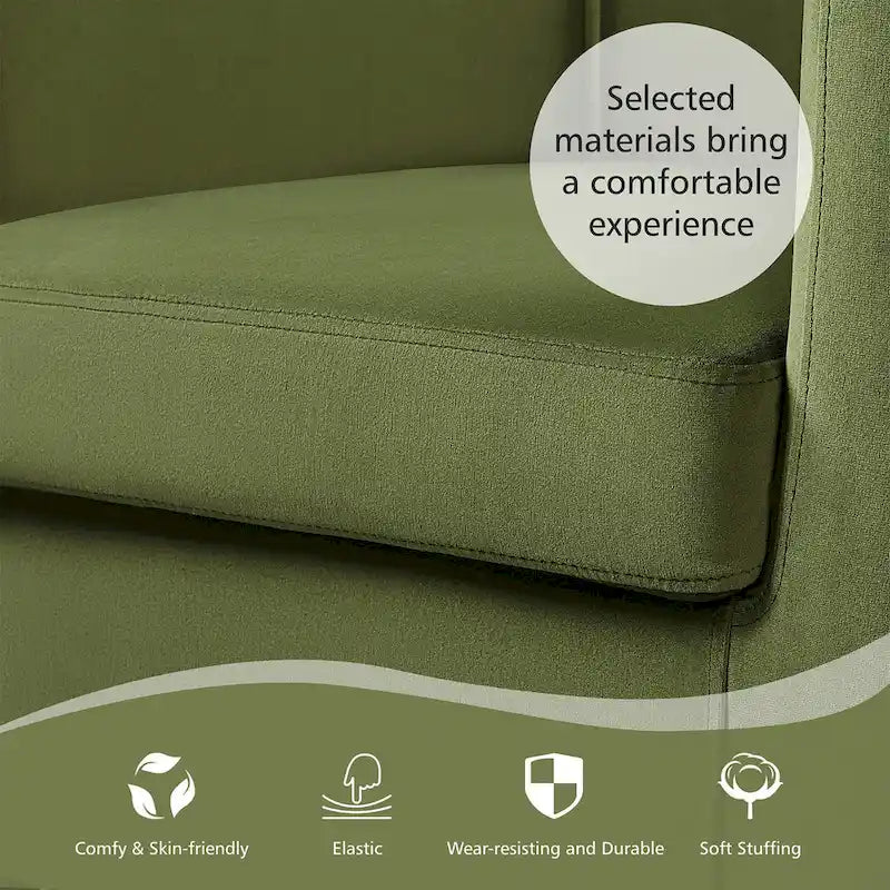 Modern Velvet Barrel Chair