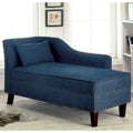 Transitional Upholstered Chaise Lounge with Nailhead Trim