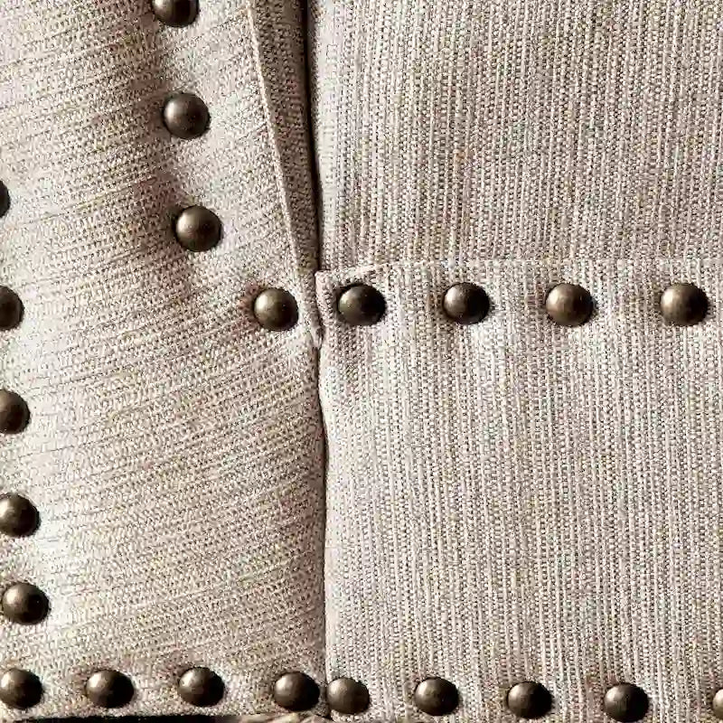 Transitional Upholstered Chaise Lounge with Nailhead Trim