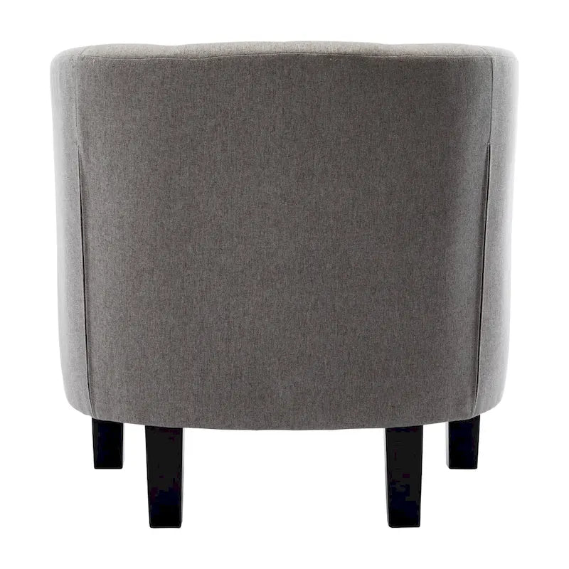 Tufted Club Chair with Black Birch Wood Base
