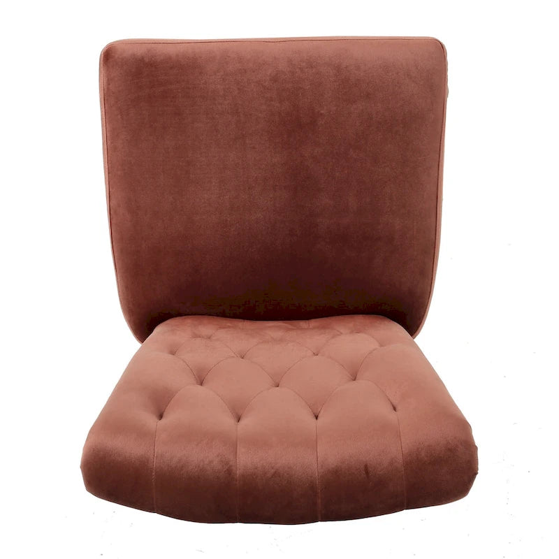 Venetian Velvet Dining Chairs with Button-Tufted Backs, Pair