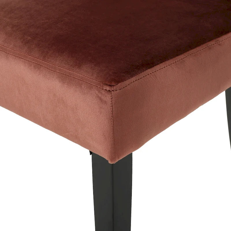Venetian Velvet Dining Chairs with Button-Tufted Backs, Pair