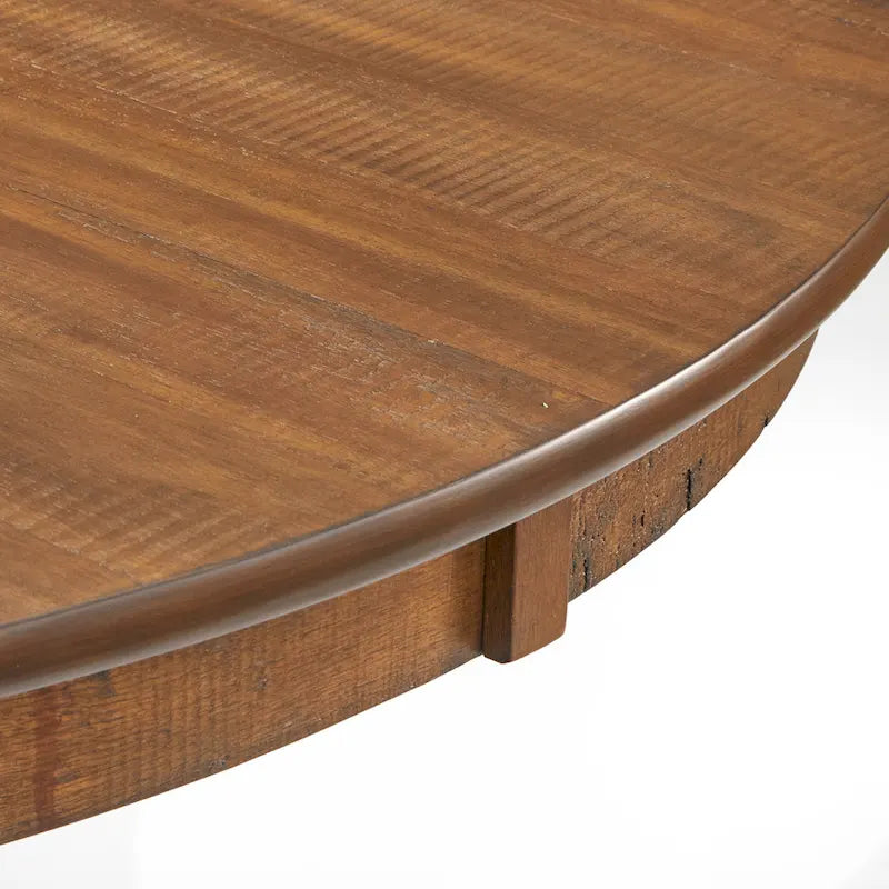 42-Inch Round Walnut Dining Table with Pedestal Base