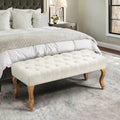 Tufted Upholstered Entryway Bench with Plush Seat