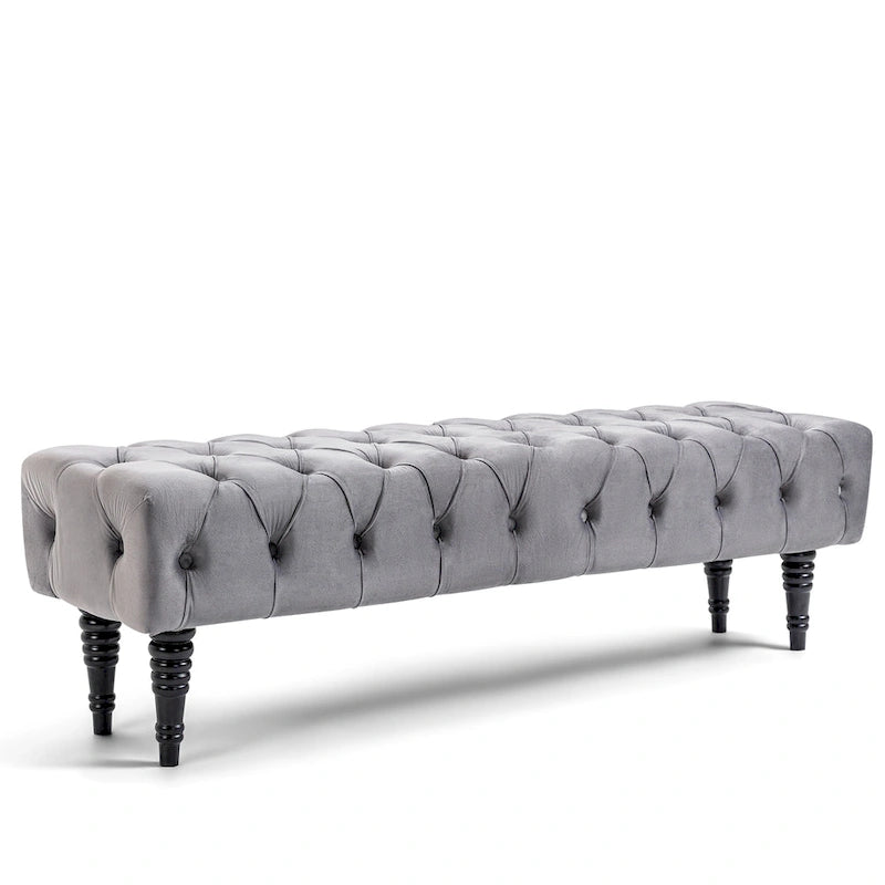 Tufted Upholstered Entryway Bench with Plush Seat