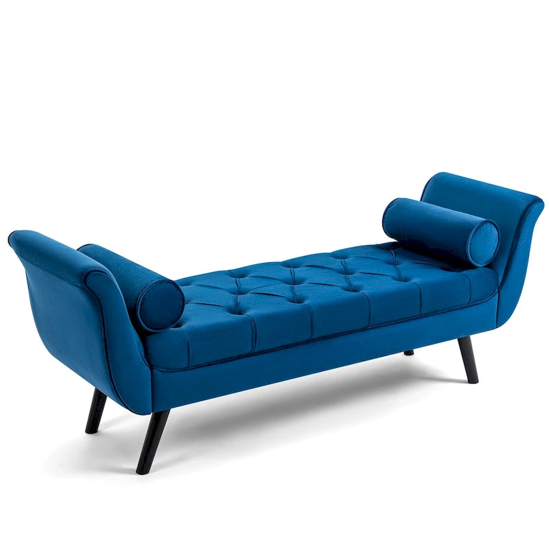 Tufted Upholstered Entryway Bench with Plush Seat