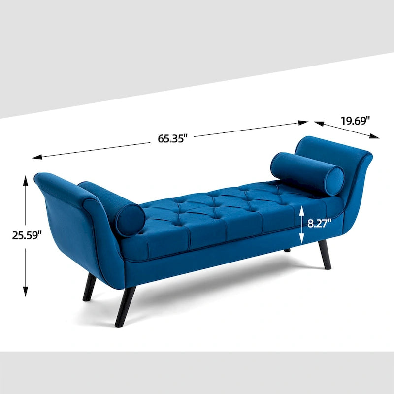 Tufted Upholstered Entryway Bench with Plush Seat