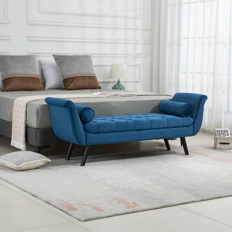 Tufted Upholstered Entryway Bench with Plush Seat