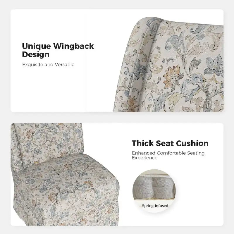 Pair of Transitional Slipper Chairs with Washable Slipcovers