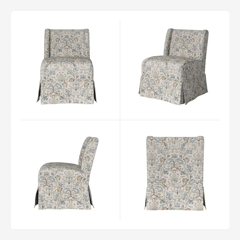 Pair of Transitional Slipper Chairs with Washable Slipcovers