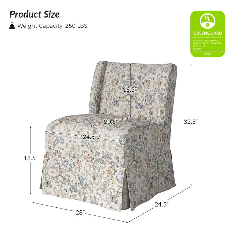 Pair of Transitional Slipper Chairs with Washable Slipcovers