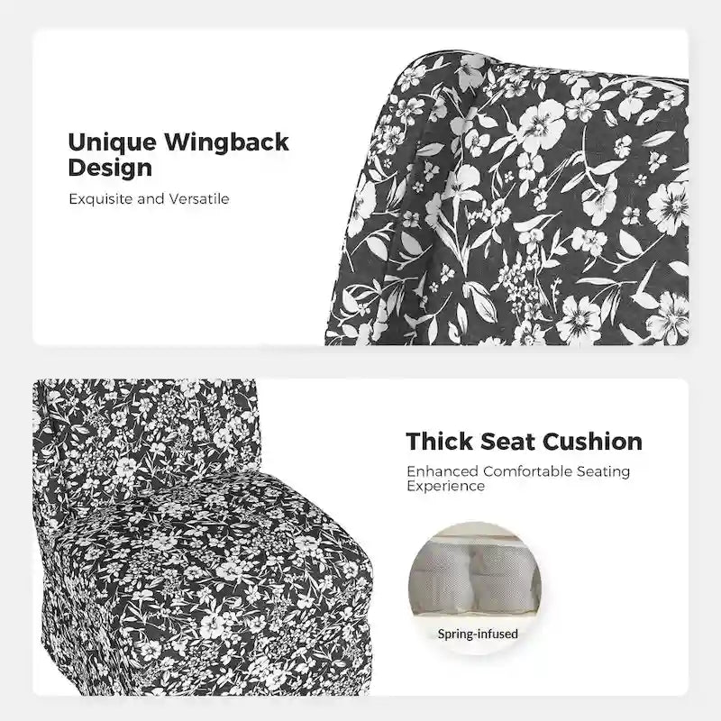 Pair of Transitional Slipper Chairs with Washable Slipcovers