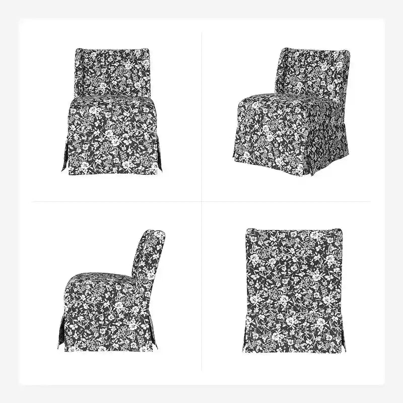 Pair of Transitional Slipper Chairs with Washable Slipcovers