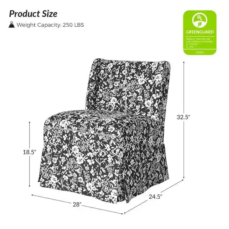Pair of Transitional Slipper Chairs with Washable Slipcovers
