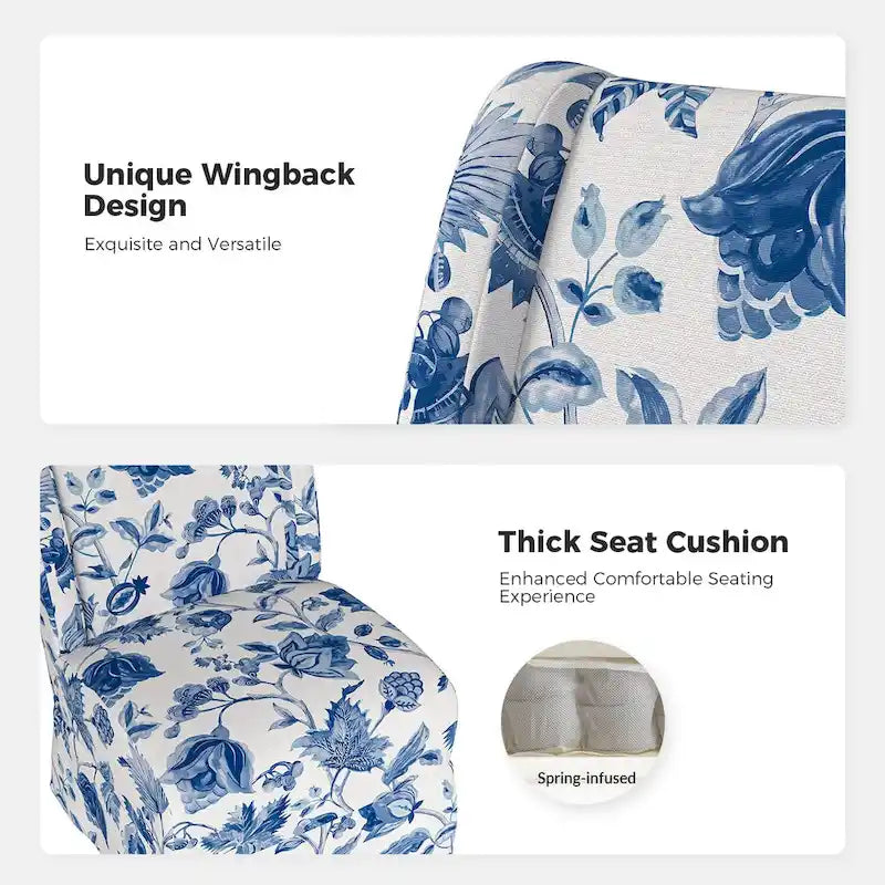 Pair of Transitional Slipper Chairs with Washable Slipcovers
