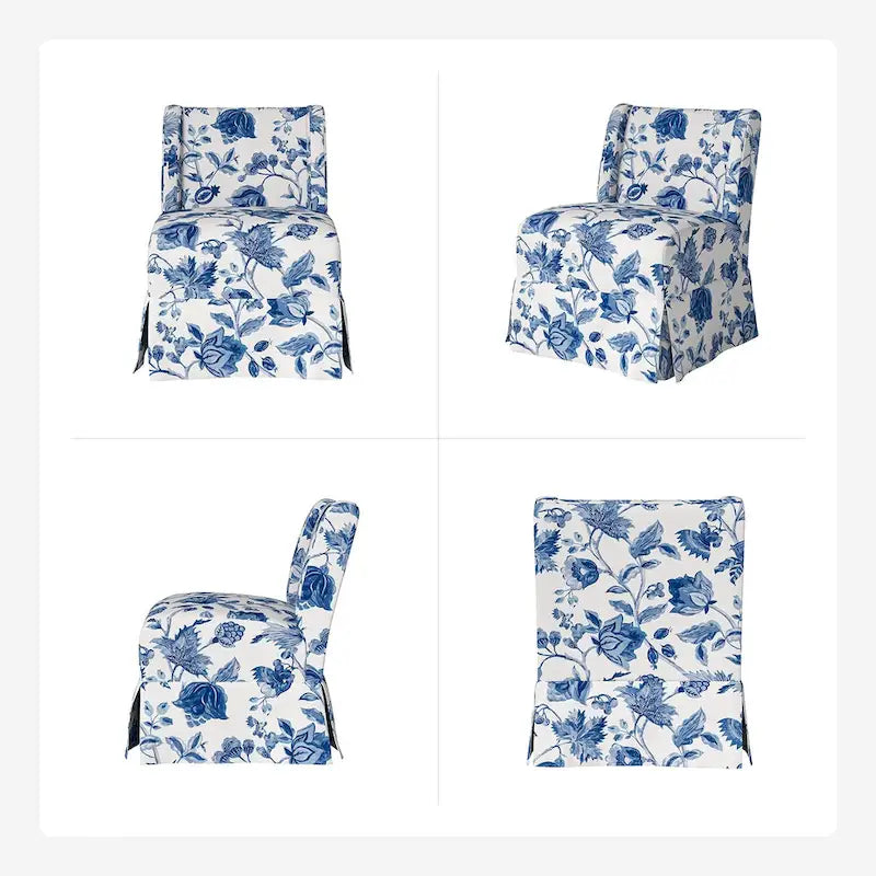 Pair of Transitional Slipper Chairs with Washable Slipcovers