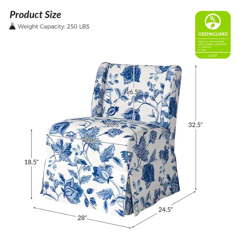 Pair of Transitional Slipper Chairs with Washable Slipcovers
