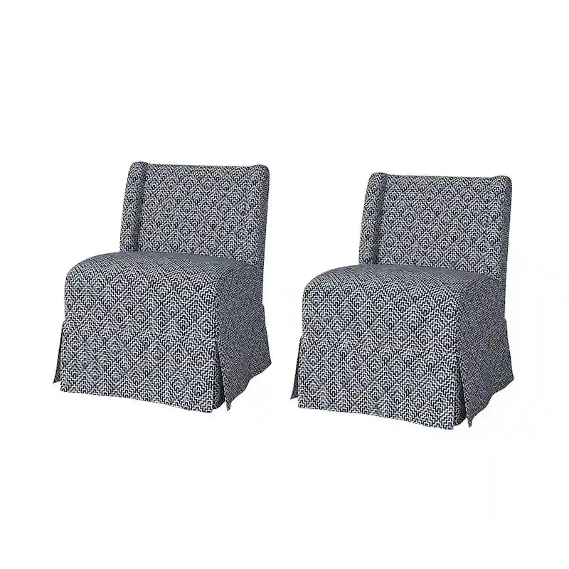 Pair of Transitional Slipper Chairs with Washable Slipcovers
