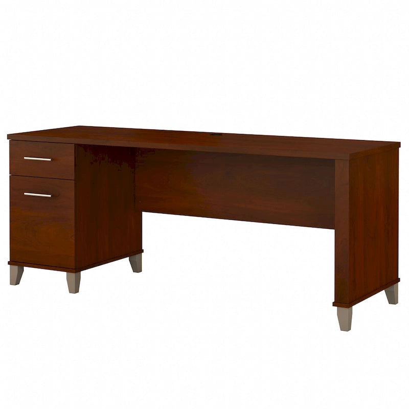 72-Inch Home Office Desk with Drawers and Cable Management