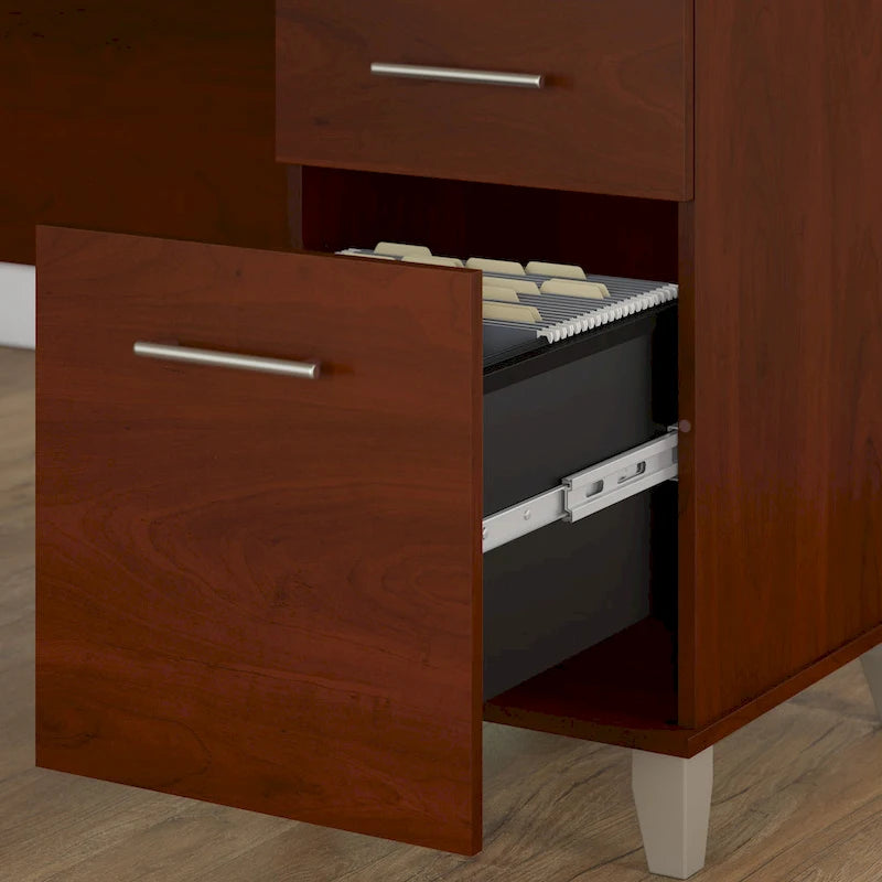 72-Inch Home Office Desk with Drawers and Cable Management
