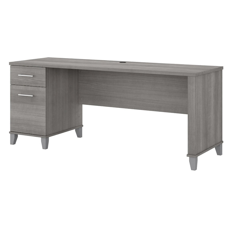 72-Inch Home Office Desk with Drawers and Cable Management