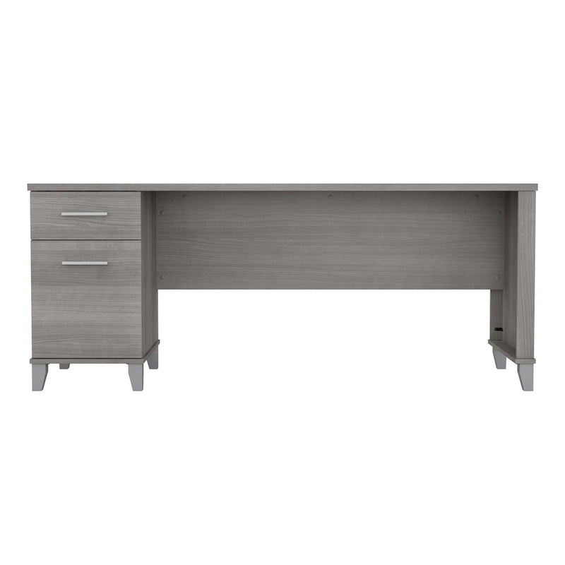 72-Inch Home Office Desk with Drawers and Cable Management