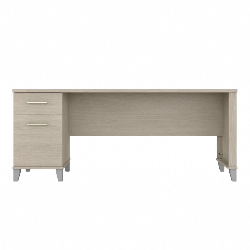 72-Inch Home Office Desk with Drawers and Cable Management