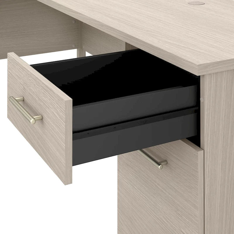 72-Inch Home Office Desk with Drawers and Cable Management