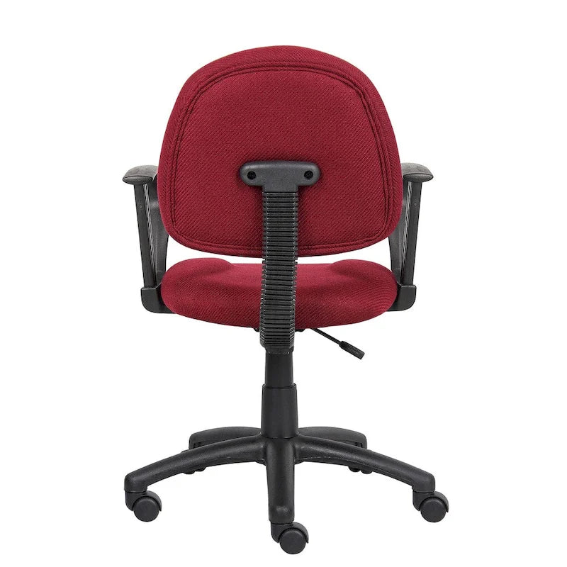 Burgundy Mid-Back Ergonomic Task Chair with Lumbar Support